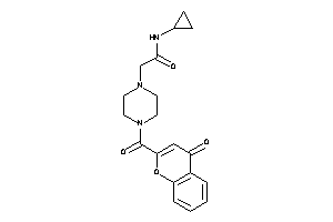 N-cyclopropyl-2-[4-(4-ketochromene-2-carbonyl)piperazino]acetamide