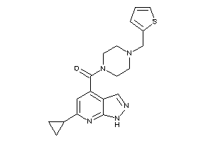 (6-cyclopropyl-1H-pyrazolo[3,4-b]pyridin-4-yl)-[4-(2-thenyl)piperazino]methanone