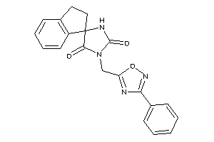 3-[(3-phenyl-1,2,4-oxadiazol-5-yl)methyl]spiro[imidazolidine-5,1'-indane]-2,4-quinone