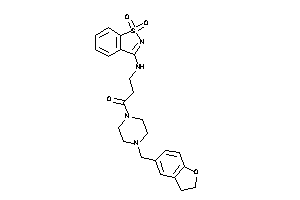 1-[4-(coumaran-5-ylmethyl)piperazino]-3-[(1,1-diketo-1,2-benzothiazol-3-yl)amino]propan-1-one