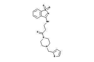 3-[(1,1-diketo-1,2-benzothiazol-3-yl)amino]-1-[4-(2-thenyl)piperazino]propan-1-one