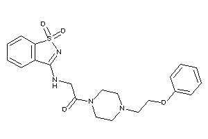 2-[(1,1-diketo-1,2-benzothiazol-3-yl)amino]-1-[4-(2-phenoxyethyl)piperazino]ethanone