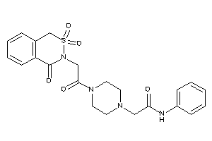 N-phenyl-2-[4-[2-(2,2,4-triketo-1H-benzo[d]thiazin-3-yl)acetyl]piperazino]acetamide