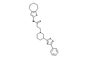 3-[3-(3-phenyl-1,2,4-oxadiazol-5-yl)piperidino]-N-(5,6,7,8-tetrahydro-4H-cyclohepta[b]thiophen-2-yl)propionamide