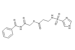 Image of 3-(1H-imidazol-4-ylsulfonylamino)propionic Acid (2-benzamido-2-keto-ethyl) Ester