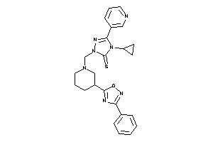 Image of 4-cyclopropyl-2-[[3-(3-phenyl-1,2,4-oxadiazol-5-yl)piperidino]methyl]-5-(3-pyridyl)-1,2,4-triazole-3-thione