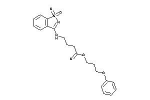 4-[(1,1-diketo-1,2-benzothiazol-3-yl)amino]butyric Acid 3-phenoxypropyl Ester