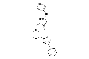 5-anilino-3-[[3-(3-phenyl-1,2,4-oxadiazol-5-yl)piperidino]methyl]-1,3,4-thiadiazole-2-thione