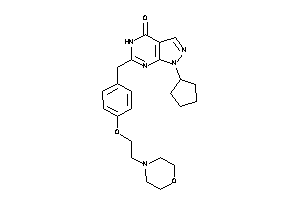 1-cyclopentyl-6-[4-(2-morpholinoethoxy)benzyl]-5H-pyrazolo[3,4-d]pyrimidin-4-one