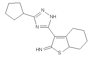 [3-(3-cyclopentyl-1H-1,2,4-triazol-5-yl)-5,6,7,7a-tetrahydro-4H-benzothiophen-2-ylidene]amine