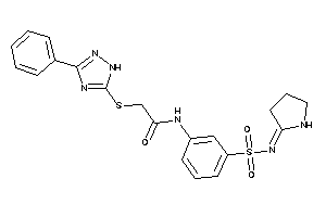 Image of 2-[(3-phenyl-1H-1,2,4-triazol-5-yl)thio]-N-[3-(pyrrolidin-2-ylideneamino)sulfonylphenyl]acetamide