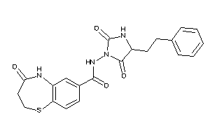 N-(2,5-diketo-4-phenethyl-imidazolidin-1-yl)-4-keto-3,5-dihydro-2H-1,5-benzothiazepine-7-carboxamide