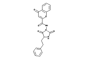 N-(2,5-diketo-4-phenethyl-imidazolidin-1-yl)-4-keto-chromene-2-carboxamide