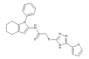 2-[[5-(2-furyl)-4H-1,2,4-triazol-3-yl]thio]-N-(1-phenyl-4,5,6,7-tetrahydroindol-2-yl)acetamide