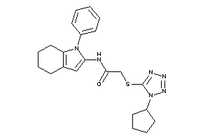 2-[(1-cyclopentyltetrazol-5-yl)thio]-N-(1-phenyl-4,5,6,7-tetrahydroindol-2-yl)acetamide