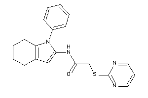 Image of N-(1-phenyl-4,5,6,7-tetrahydroindol-2-yl)-2-(2-pyrimidylthio)acetamide