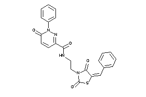 N-[2-(5-benzal-2,4-diketo-thiazolidin-3-yl)ethyl]-6-keto-1-phenyl-pyridazine-3-carboxamide