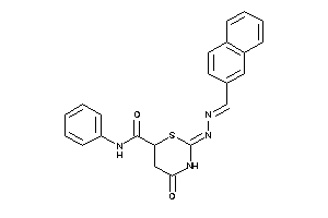 4-keto-2-(2-naphthylmethylenehydrazono)-N-phenyl-1,3-thiazinane-6-carboxamide