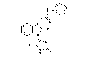 Image of 2-[2-keto-3-(4-keto-2-thioxo-thiazolidin-5-ylidene)indolin-1-yl]-N-phenyl-acetamide