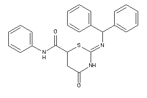 2-benzhydrylimino-4-keto-N-phenyl-1,3-thiazinane-6-carboxamide