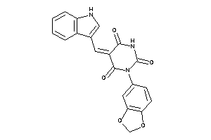 Image of 1-(1,3-benzodioxol-5-yl)-5-(1H-indol-3-ylmethylene)barbituric Acid
