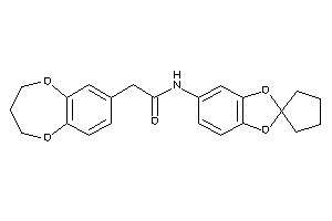 2-(3,4-dihydro-2H-1,5-benzodioxepin-7-yl)-N-spiro[1,3-benzodioxole-2,1'-cyclopentane]-5-yl-acetamide