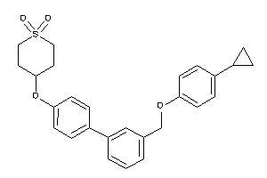 4-[4-[3-[(4-cyclopropylphenoxy)methyl]phenyl]phenoxy]thiane 1,1-dioxide