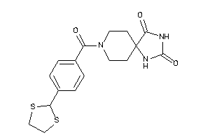 Image of 8-[4-(1,3-dithiolan-2-yl)benzoyl]-2,4,8-triazaspiro[4.5]decane-1,3-quinone