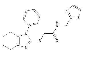 2-[(1-phenyl-4,5,6,7-tetrahydrobenzimidazol-2-yl)thio]-N-(thiazol-2-ylmethyl)acetamide