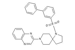 2-[4-(3-phenylphenyl)sulfonyl-4,8-diazaspiro[4.5]decan-8-yl]quinoxaline