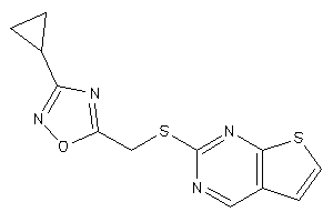 3-cyclopropyl-5-[(thieno[2,3-d]pyrimidin-2-ylthio)methyl]-1,2,4-oxadiazole