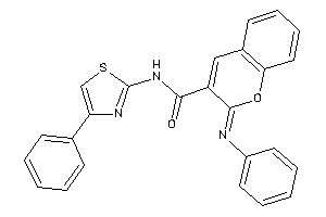 2-phenylimino-N-(4-phenylthiazol-2-yl)chromene-3-carboxamide