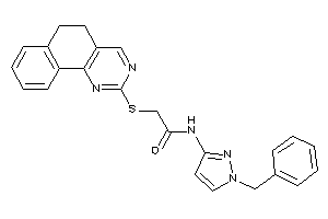Image of N-(1-benzylpyrazol-3-yl)-2-(5,6-dihydrobenzo[h]quinazolin-2-ylthio)acetamide