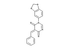 5-benzal-1-(1,3-benzodioxol-5-yl)pyrimidine-4,6-quinone