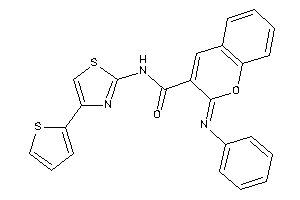 Image of 2-phenylimino-N-[4-(2-thienyl)thiazol-2-yl]chromene-3-carboxamide