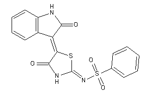 Image of N-[4-keto-5-(2-ketoindolin-3-ylidene)thiazolidin-2-ylidene]benzenesulfonamide