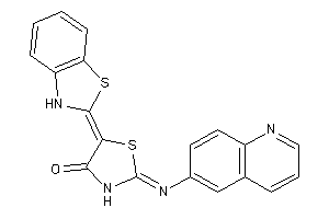5-(3H-1,3-benzothiazol-2-ylidene)-2-(6-quinolylimino)thiazolidin-4-one