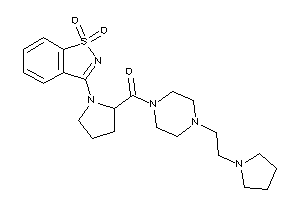 [1-(1,1-diketo-1,2-benzothiazol-3-yl)pyrrolidin-2-yl]-[4-(2-pyrrolidinoethyl)piperazino]methanone