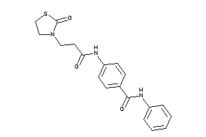 4-[3-(2-ketothiazolidin-3-yl)propanoylamino]-N-phenyl-benzamide