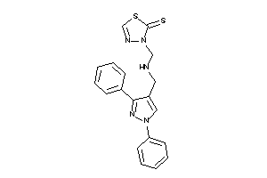 3-[[(1,3-diphenylpyrazol-4-yl)methylamino]methyl]-1,3,4-thiadiazole-2-thione