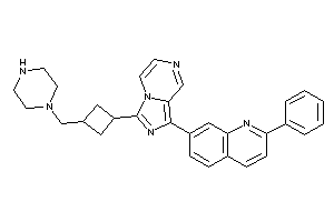 2-phenyl-7-[3-[3-(piperazinomethyl)cyclobutyl]imidazo[1,5-a]pyrazin-1-yl]quinoline