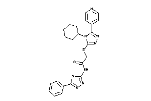 2-[[4-cyclohexyl-5-(4-pyridyl)-1,2,4-triazol-3-yl]thio]-N-(5-phenyl-1,3,4-thiadiazol-2-yl)acetamide