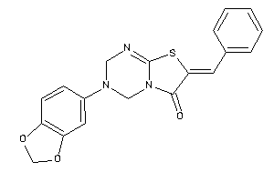 7-benzal-3-(1,3-benzodioxol-5-yl)-2,4-dihydrothiazolo[3,2-a][1,3,5]triazin-6-one