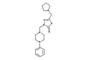 3-[(4-phenylpiperazino)methyl]-5-(pyrrolidinomethyl)-1,3,4-oxadiazole-2-thione