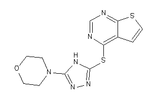 4-[5-(thieno[2,3-d]pyrimidin-4-ylthio)-4H-1,2,4-triazol-3-yl]morpholine