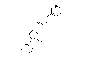 N-(5-keto-1-phenyl-3-pyrazolin-4-yl)-3-(5-pyrimidyl)propionamide