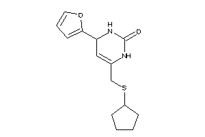 Image of 6-[(cyclopentylthio)methyl]-4-(2-furyl)-3,4-dihydro-1H-pyrimidin-2-one