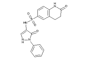 2-keto-N-(5-keto-1-phenyl-3-pyrazolin-4-yl)-3,4-dihydro-1H-quinoline-6-sulfonamide