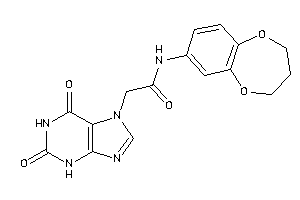 N-(3,4-dihydro-2H-1,5-benzodioxepin-7-yl)-2-(2,6-diketo-3H-purin-7-yl)acetamide