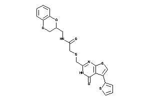 N-(2,3-dihydro-1,4-benzodioxin-3-ylmethyl)-2-[[4-keto-5-(2-thienyl)-3H-thieno[2,3-d]pyrimidin-2-yl]methylthio]acetamide